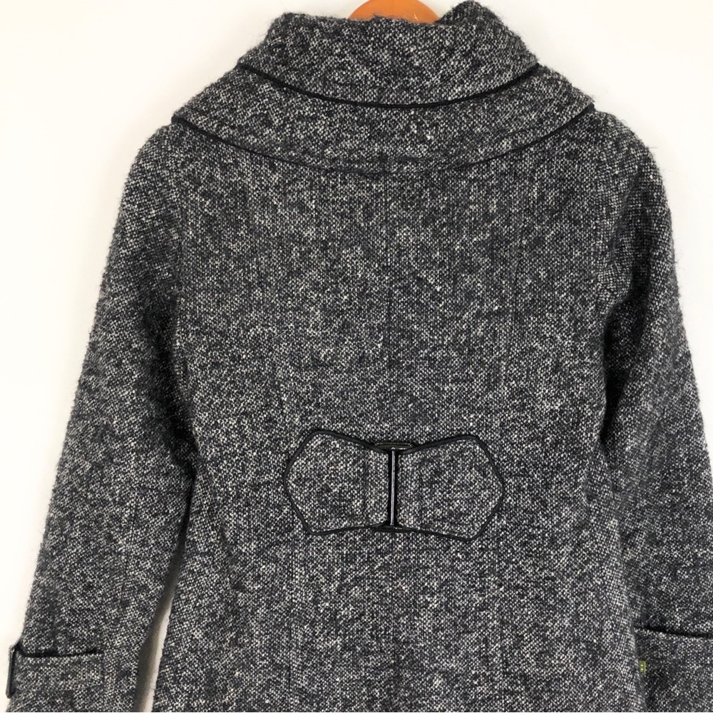 Soia and Kyo Wool Coat Black Gray Size S Petite Overcoat Peacoat - Picture 6 of 9